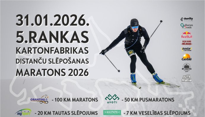 5.Rankas kartonfabrikas distanču slēpošanas maratons 2026