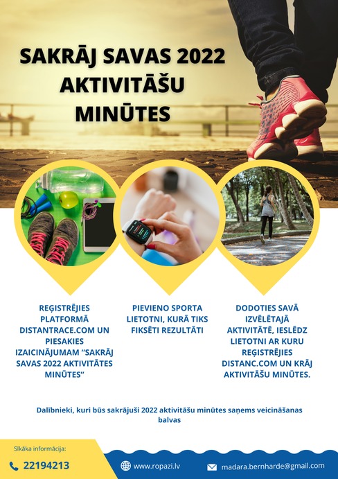 Sakrāj savas 2022 aktivitātes minūtes